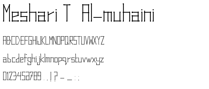 Meshari T_ Al-Muhaini font